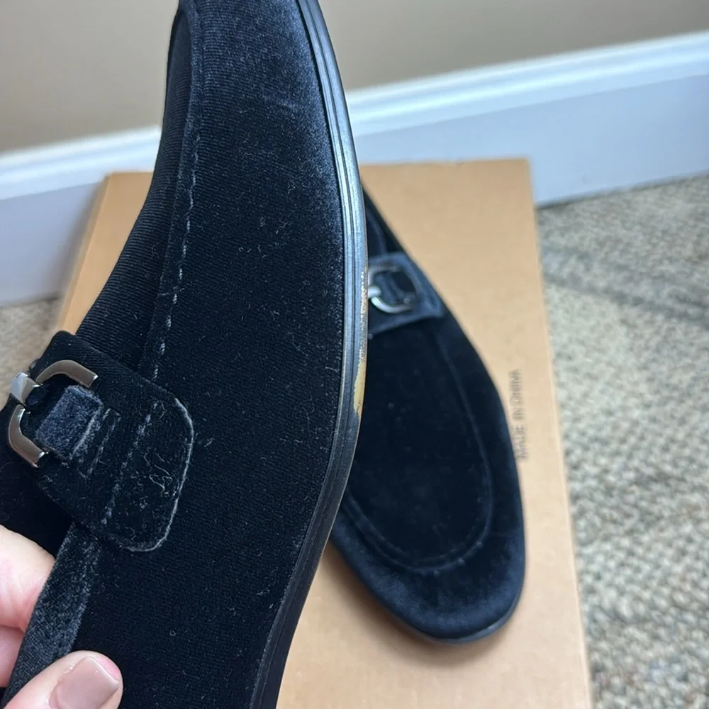 Steve Madden Black Velvet Bit Loafers - Picture 11 of 16